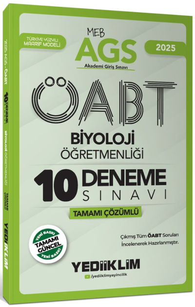 2025 MEB AGS ÖABT Biyoloji Öğretmenliği Tamamı Çözümlü 10 Deneme Sınavı Yediiklim Yayınları Vega Efsanesi