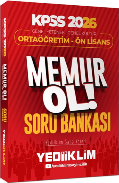 2026 KPSS Genel Yetenek Genel Kültür Ortaöğretim Ön Lisans Memur Ol Soru Bankası Yediiklim Yayınları Vega Efsanesi