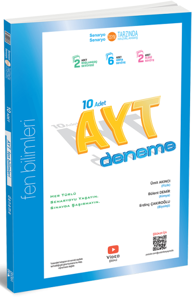 2025 YKS AYT Fen Bilimleri 10 Deneme Çözümlü Üç Dört Beş Yayınları Vega Efsanesi