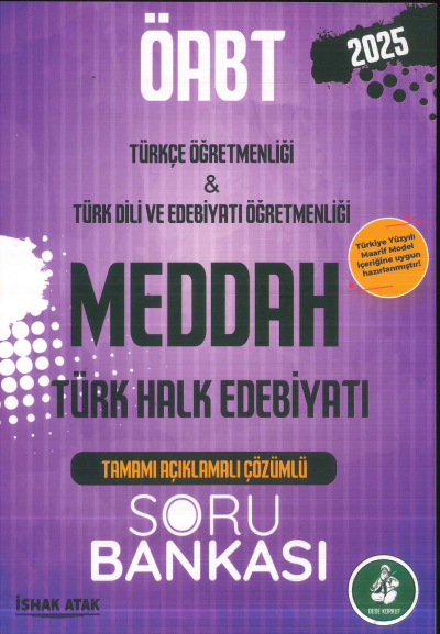 2025 ÖABT Türkçe-Türk Dili Edebiyatı Öğretmenliği Türk Halk Edebiyatı Meddah Soru Bankası Çözümlü Dizgi Kitap Yayınları Vega Efsanesi