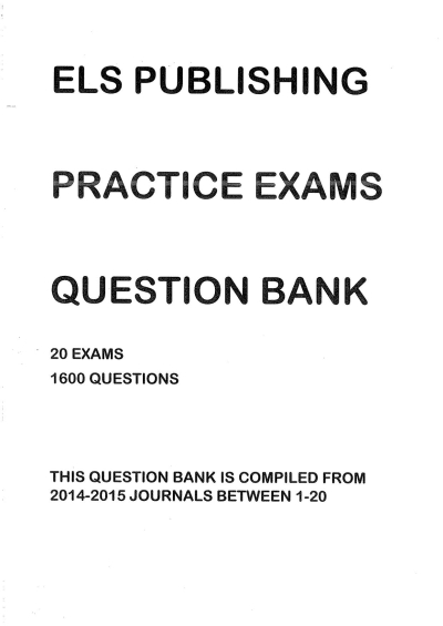 ELS Publishing Practice Exams Question Bank Vega Efsanesi