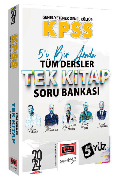 2024 KPSS Lisans GK-GY 5Yüz Ekibi Tüm Dersler Tek Kitap Soru Bankası Vega Efsanesi