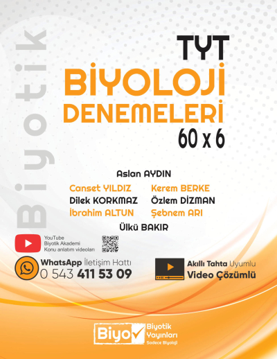 TYT Biyoloji Biyotik 60 x 6 Denemeleri Biyotik Yayınları Vega Efsanesi