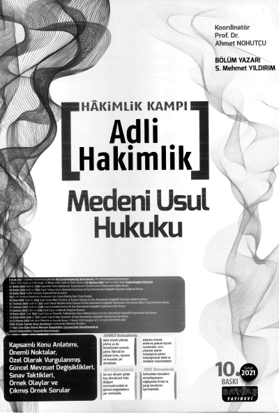 HAKİMLİK KAMPI ADLİ HAKİMLİK MEDENİ USUL HUKUKU Vega Efsanesi