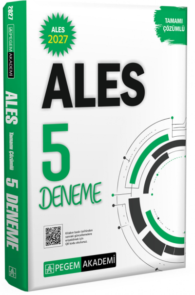 2027 ALES Tamamı Çözümlü 5 Deneme Pegem Akademi Yayıncılık Vega Efsanesi