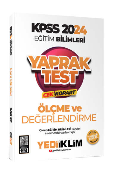 2024 KPSS Eğitim Bilimleri Ölçe ve Değerlendirme Çek Kopart Yaprak Test Vega Efsanesi