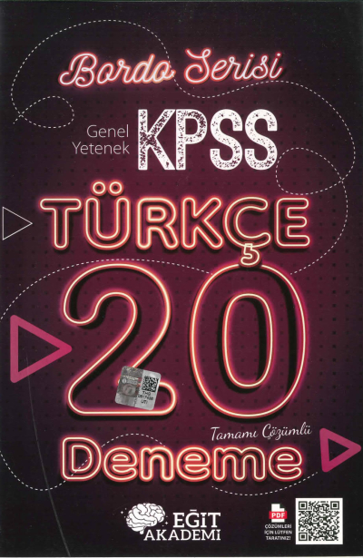 TÜRKÇE 20 DENEME TAMAMI ÇÖZÜMLÜ Vega Efsanesi