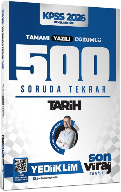 Tarih Son Viraj Serisi Tamamı Yazılı Çözümlü 500 Soruda Genel Tekrar Kampı Yediiklim Yayınları Vega Efsanesi