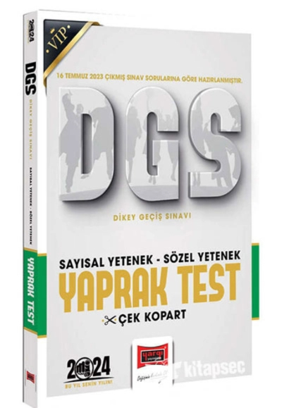 2024 DGS Sözel Sayısal Bölüm Yaprak Test Vega Efsanesi