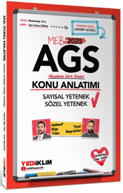 2025 MEB AGS Sözel Yetenek Sayısal Yetenek Konu Anlatımı Yediiklim Yayınları