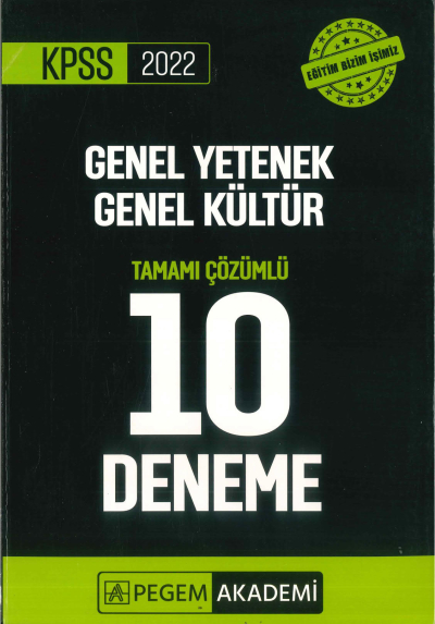 GKGY 10'LU PAKET DENEME ÇÖZÜMLÜ Vega Efsanesi