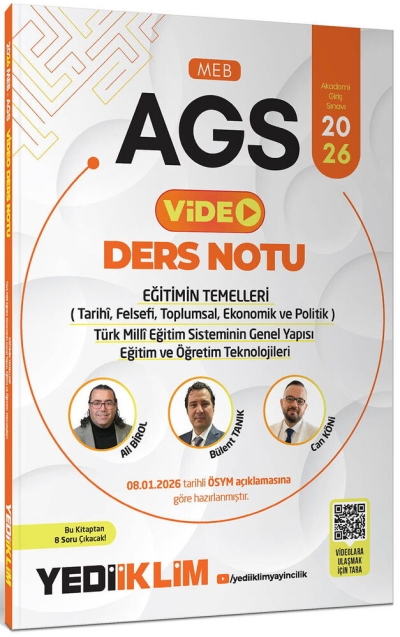2026 MEB AGS Eğitimin Temelleri ve Temel Kavramlar Türk Milli Eğitim Sisteminin Genel Yapısı Eğitim ve Öğretim Teknolojileri Yediiklim Yayınları Vega Efsanesi