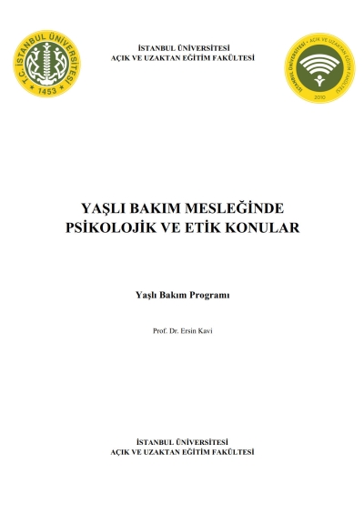 Yaşlı Bakım Mesleğinde Psikolojik ve Etik Konular Vega Efsanesi