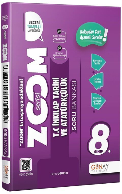8.Sınıf LGS Yeni Zoom İnkılap Tarihi Soru Bankası Günay Yayınları Vega Efsanesi