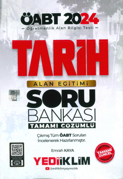 ÖABT TARİH ALAN EĞİTİMİ SORU BANKASI TAMAMI ÇÖZÜMLÜ Vega Efsanesi