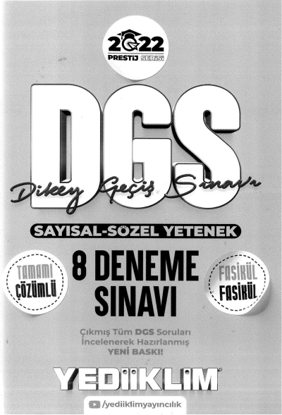 DGS SAYISAL SÖZEL YETENEK 8 DENEME ÇÖZÜMLÜ Vega Efsanesi