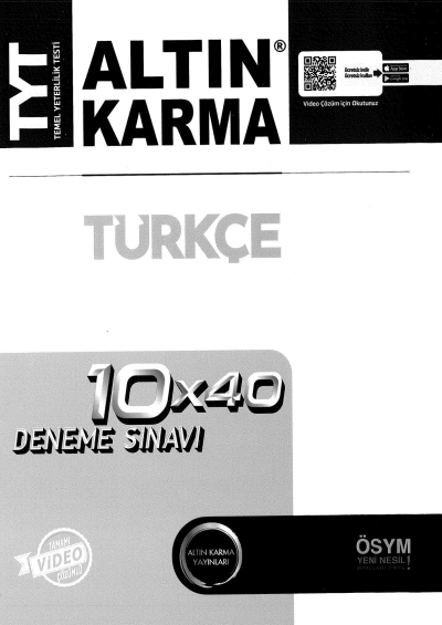 TYT Türkçe Tamamı Video Çözümlü 10x40 Deneme Sınavı Vega Efsanesi
