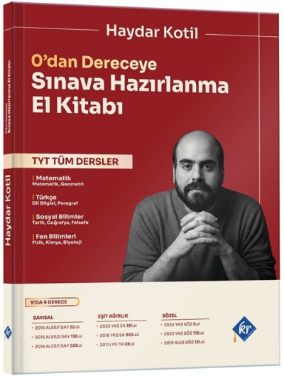 Haydar Kotil 0'dan Dereceye TYT Tüm Dersler Sınava Hazırlanma El Kitabı KR Akademi Yayınları Vega Efsanesi