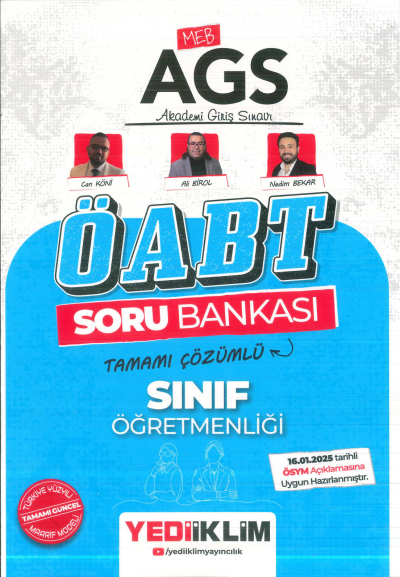2025 MEB-AGS ÖABT Sınıf Öğretmenliği Soru Bankası Çözümlü Yediiklim Yayınları Vega Efsanesi