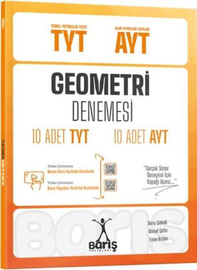 TYT AYT Geometri Denemesi 10 Adet TYT 10 Adet AYT Barış Yayınları