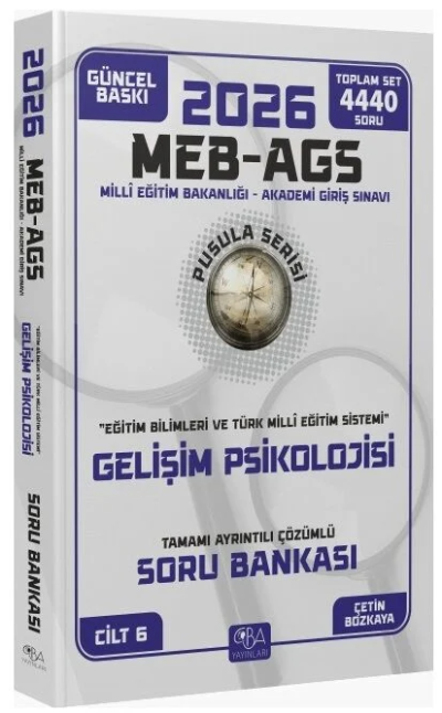2026 MEB-AGS Eğitim Bilimleri Gelişim Psikolojisi Soru Bankası Çözümlü Pusula Serisi CBA Yayınları Vega Efsanesi