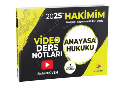 Dizgi Kitap 2025'te Hakimim Anayasa Hukuku Video Ders Notları - Serhat Güven Vega Efsanesi