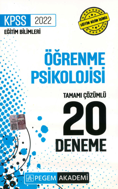 ÖĞRENME PSİKOLOJİSİ 20 DENEME ÇÖZÜMLÜ Vega Efsanesi