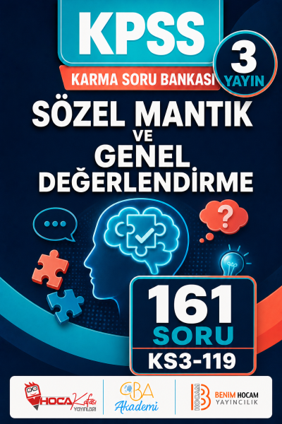 Sözel Mantık ve Genel Değerlendirme 3 Yayın 161 Soru (Benim Hocam - CBA - Hoca Kafası Yayınları) Vega Efsanesi
