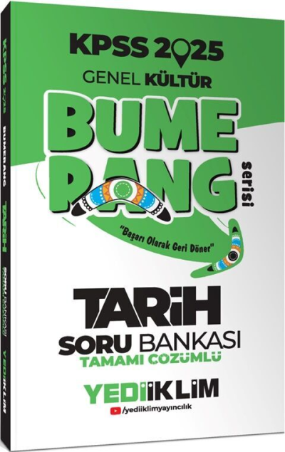 2025 KPSS Genel Kültür Bumerang Tarih Tamamı Çözümlü Soru Bankası Yediiklim Yayınları Vega Efsanesi