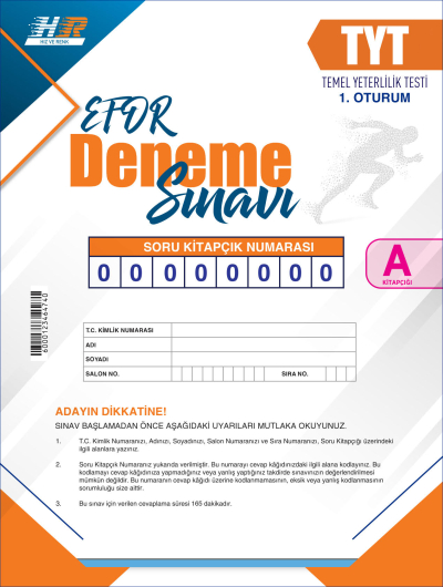 TYT HIZ VE RENK YAYINLARI EFOR SERİSİ DENEME 1 Vega Efsanesi