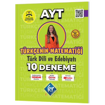 Gamze Hoca Türkçenin Matematiği AYT Türk Dili ve Edebiyatı 10 Deneme KR Akademi