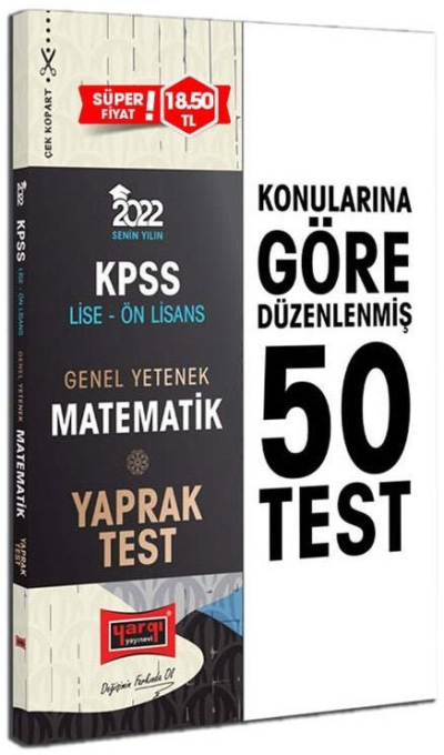 KPSS Lise Ön Lisans GY Matematik Yaprak Test Vega Efsanesi