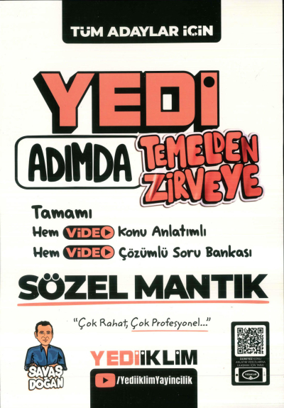Yedi Adımda Temelden Zirveye Sözel Mantık Video Konu Anlatımlı Video Çözümlü Soru Bankası Yediiklim Yayınları Vega Efsanesi