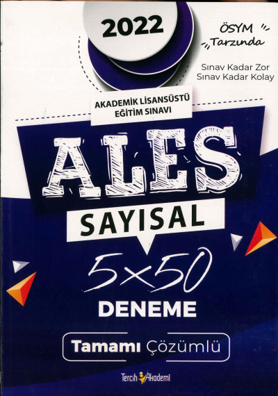 ALES SAYISAL 5x50 DENEME TAMAMI ÇÖZÜMLÜ Vega Efsanesi