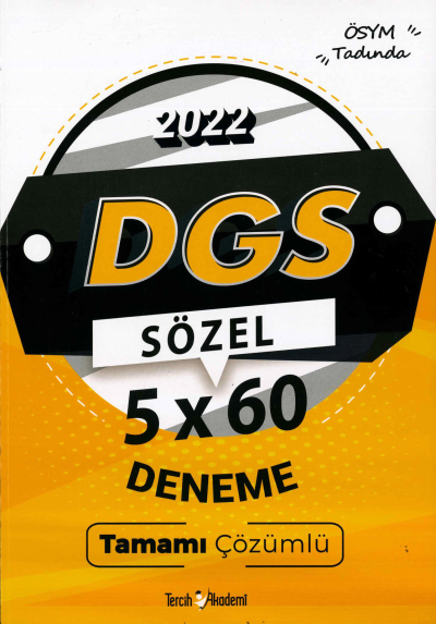DGS SÖZEL 5x60 DENEME ÇÖZÜMLÜ Vega Efsanesi