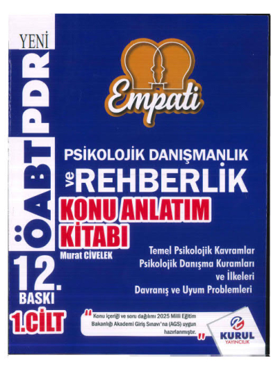 2025 ÖABT Empati Psikolojik Danışmanlık ve Rehberlik Konu Anlatımlı 1. Cilt Vega Efsanesi