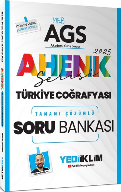 2025 MEB AGS Ahenk Serisi Türkiye Coğrafyası Tamamı Çözümlü Soru Bankası Yediiklim Yayınları Vega Efsanesi