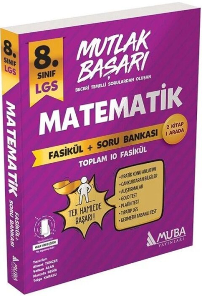 Mutlak Başarı LGS Matematik Fasiküller+Soru Bankası Muba Yayınları Vega Efsanesi