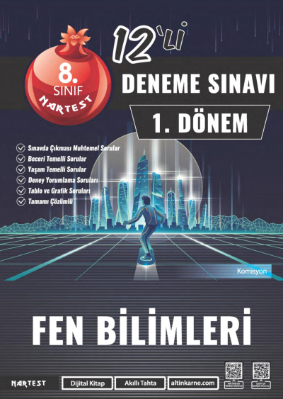8. Sınıf 1. Dönem Mod 12 Fen Bilimleri Deneme Sınavı Nartest Yayınevi Vega Efsanesi