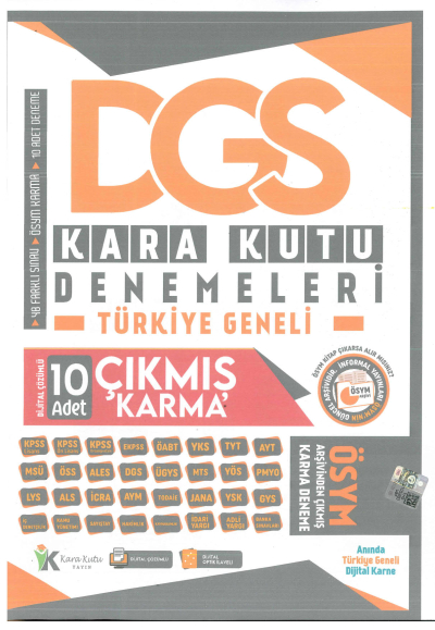 DGS KARA KUTU DENEMELERİ 10 ÇIKMIŞ KARMA DENEME Vega Efsanesi