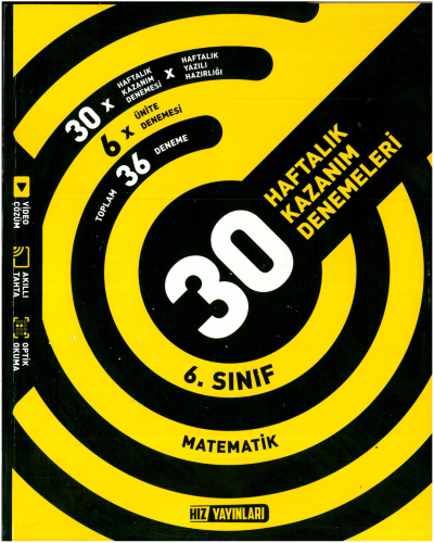 6.Sınıf Matematik Haftalık Deneme Hız Yayınları Vega Efsanesi