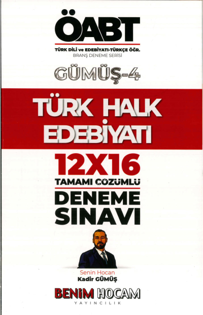 TÜRK HALK EDEBİYATI GÜMÜŞ-4 12x16 TAMAMI ÇÖZÜMLÜ DENEME Vega Efsanesi