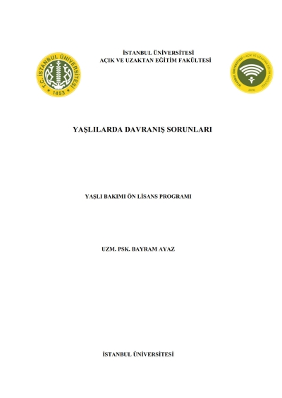 Yaşlılarda Davranış Sorunları Vega Efsanesi