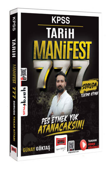 KPSS Tarih MANİFEST 777 Soruda Tekrar Kitabı Çözümlü Günay Göktaş Yargı Yayınları Vega Efsanesi
