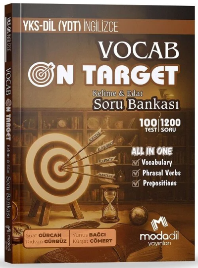 YKSDİL İngilizce VOCAB ON TARGET Kelime ve Edat Soru Bankası Modadil Yayınları Vega Efsanesi