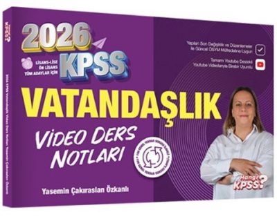 2026 KPSS Vatandaşlık Video Ders Notları Tüm Adaylar İçin Yasemin Özkanlı Hangi KPSS Vega Efsanesi