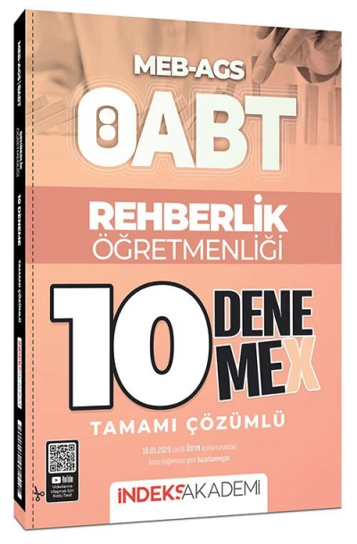 2025 ÖABT MEB-AGS Rehberlik Öğretmenliği 10 DenemeX Çözümlü İndeks Akademi Yayıncılık Vega Efsanesi
