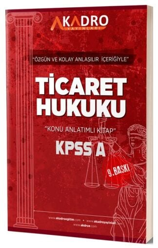 A Kadro Yayınları KPSS A Grubu Ticaret Hukuku Konu Anlatımlı Vega Efsanesi