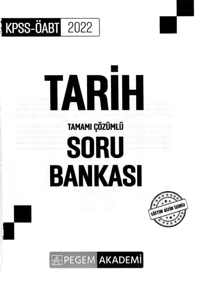 TARİH TAMAMI ÇÖZÜMLÜ SORU BANKASI Vega Efsanesi