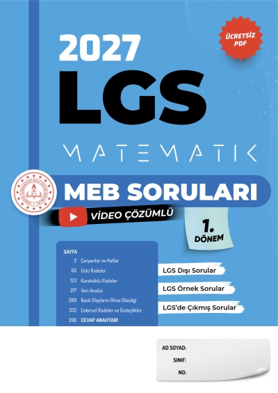 2027 LGS Matematik MEB Soruları 1. Dönem Vega Efsanesi